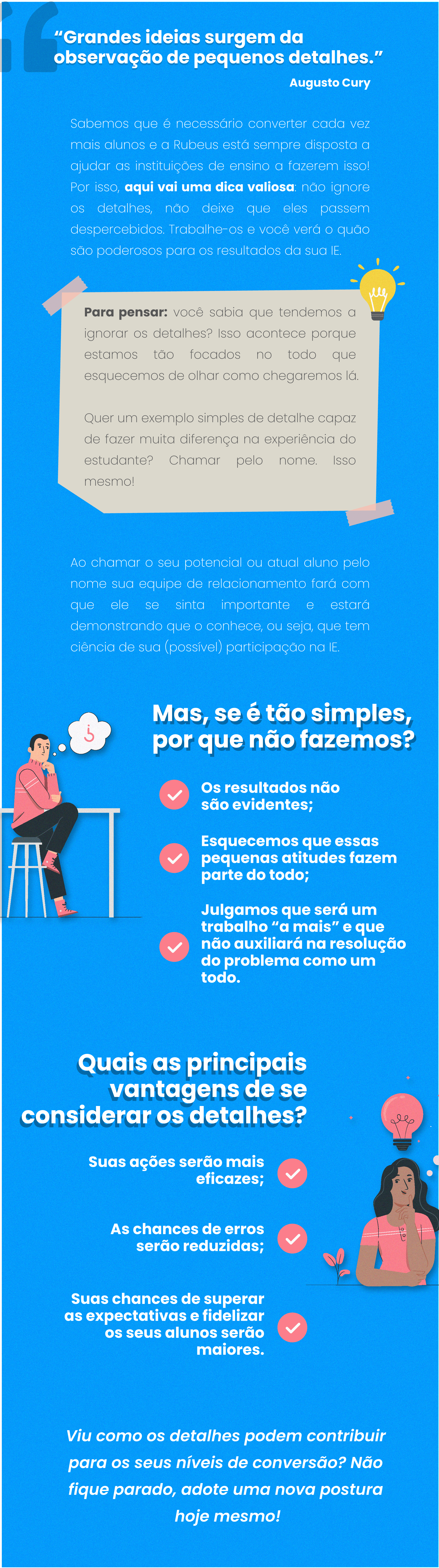 Infográfico: Razões para sua IE investir na experiência do estudante - Rubeus