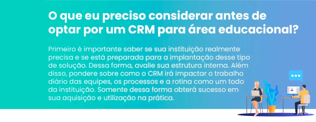 O que eu preciso considerar antes de optar por um CRM para area educacional - Rubeus