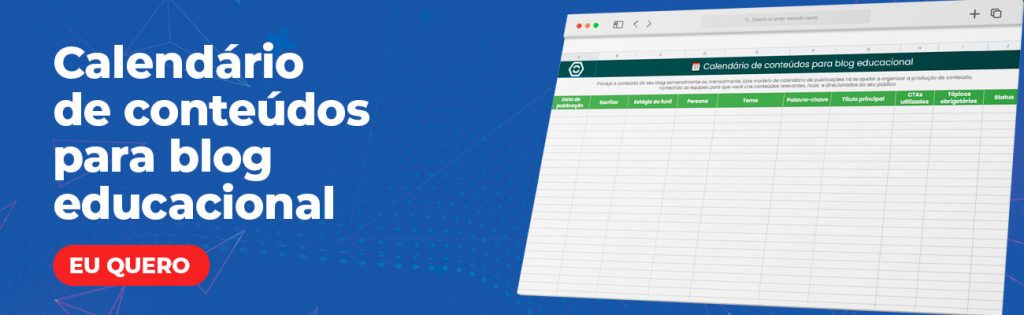 Calendário de conteúdos para blog educacional (com modelo pronto) - Rubeus