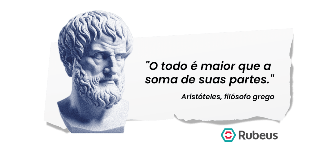 Frase Aristoteles - Integração de Marketing Comercial e TI na educação - Rubeus