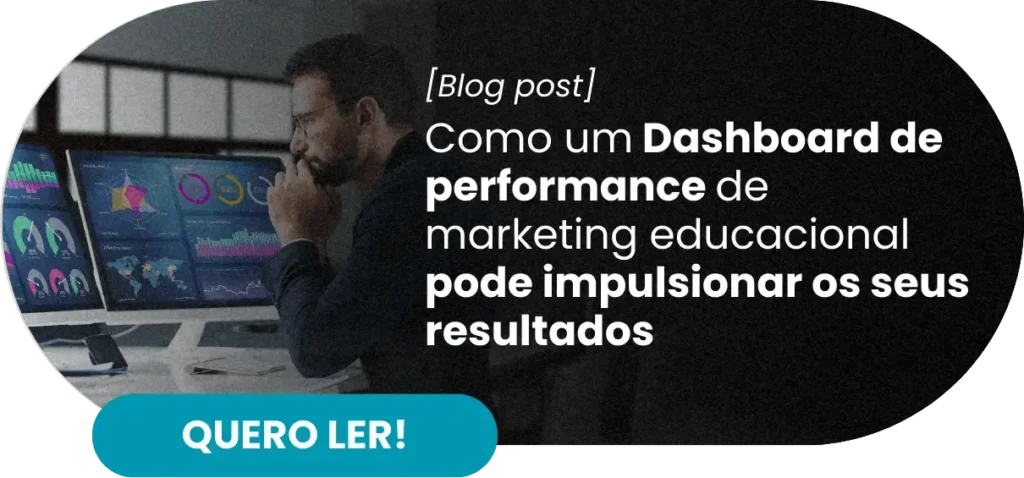 CTA - Dashboard de performance de marketing educacional - Rubeus