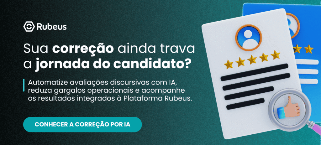 Correção automatizada de avaliações educacionais: como a Correção por IA acelera a jornada do candidato - Rubeus